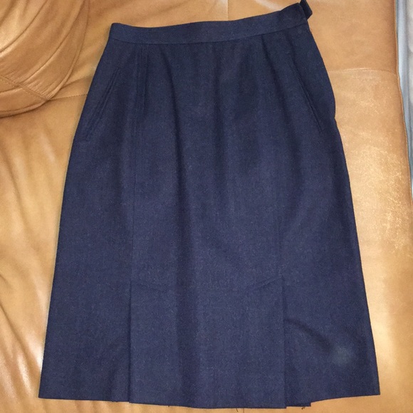 Vintage harvé benard skirt 100% wool fully lined size 6 - Picture 13 of 16